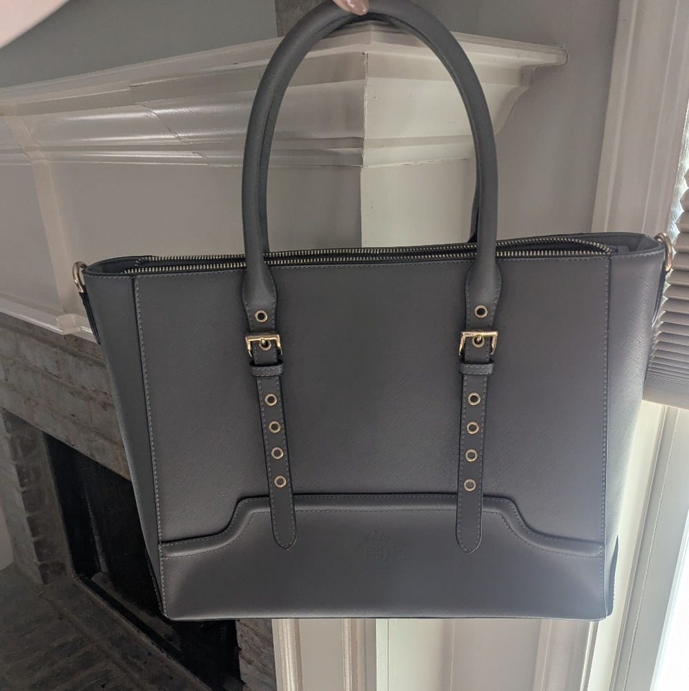 Gray Tote Shoulder Bag